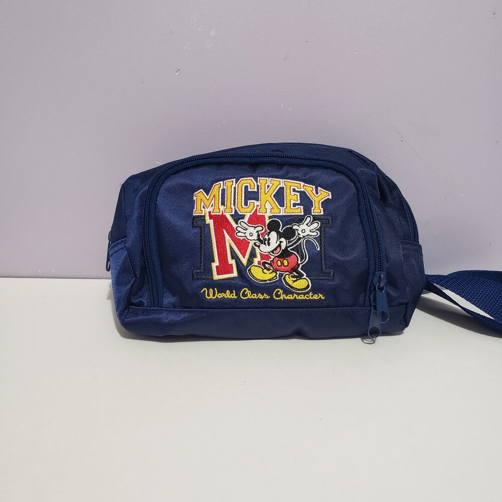 Walt Disney World Blue Travel Fanny Paxk 9"×5" Adjustable Strap